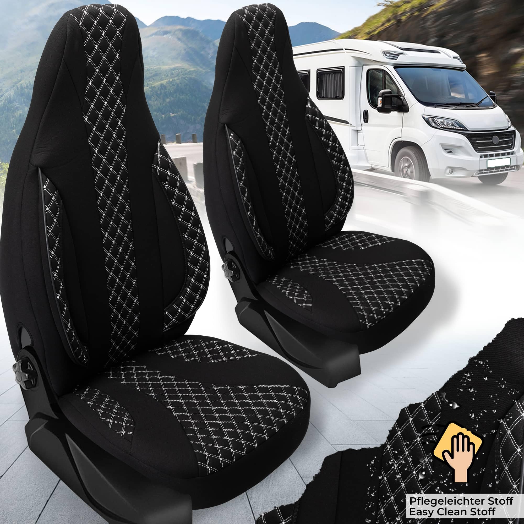 BREMER SITZBEZÜGE Wohnmobil Schonbezüge für Chausson Kastenwagen Van (WPL408)