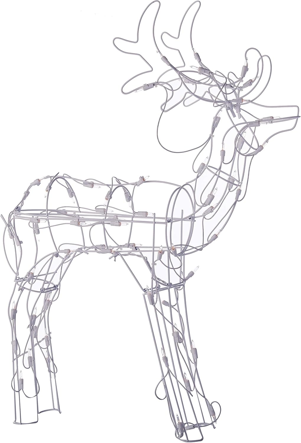 Holiday Time 30-Inch Light-Up Buck Deer, Indoor or Outdoor Use, 70 Lights Christmas Yard Decoration