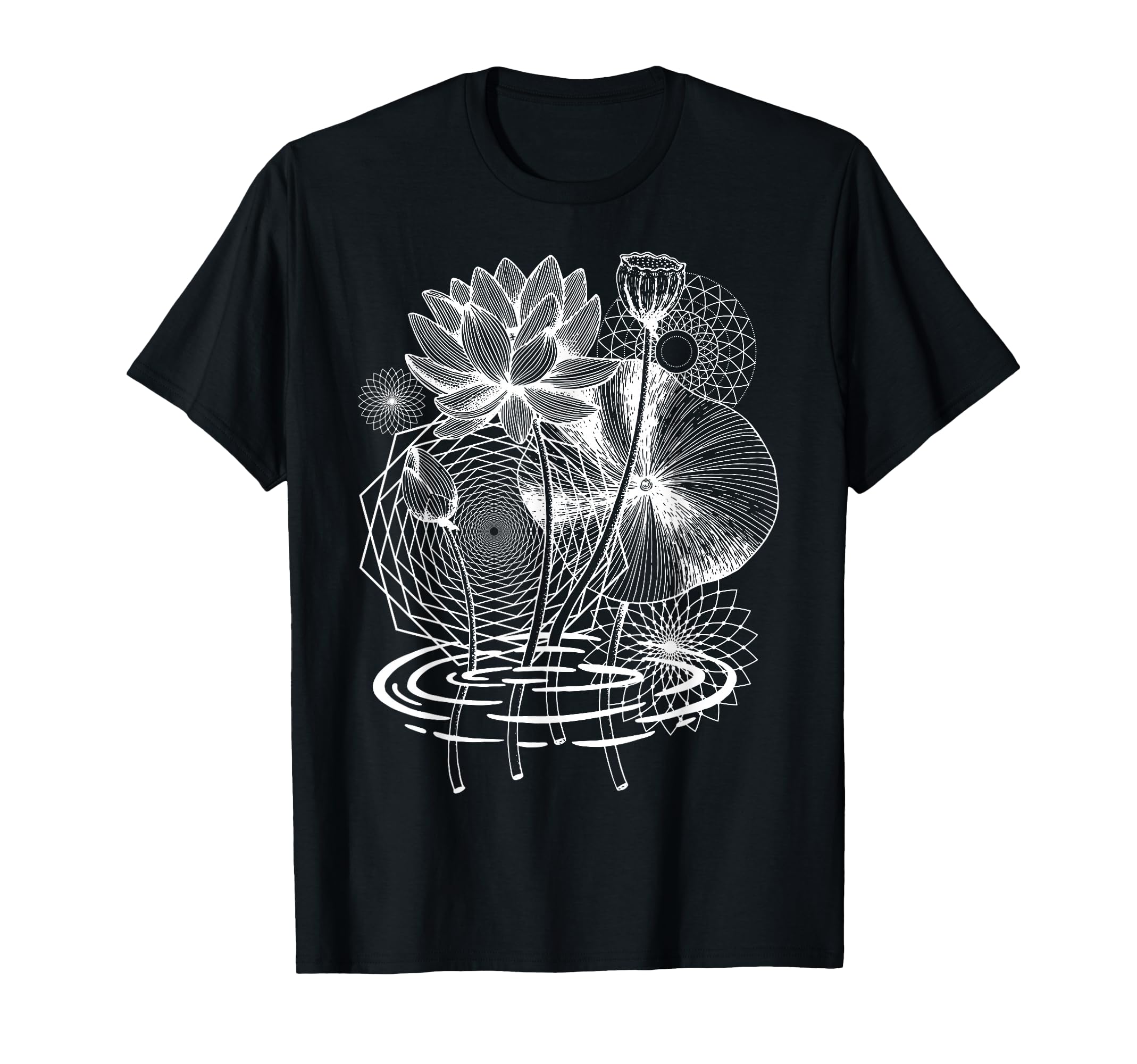 Lotus Flowers - Sacred Geometry T-Shirt