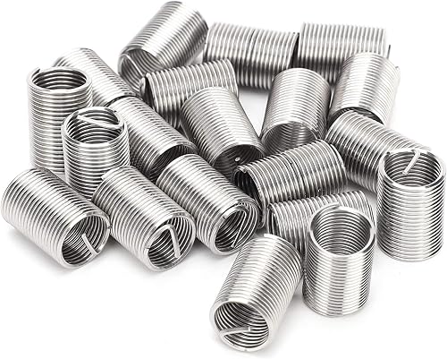 Miniatura 3 de Hilitand 20 piezas de insertos de hilo de alambre de rosca de la manga de rosca de reparación de buje de fijación de tornillo (2.5D)