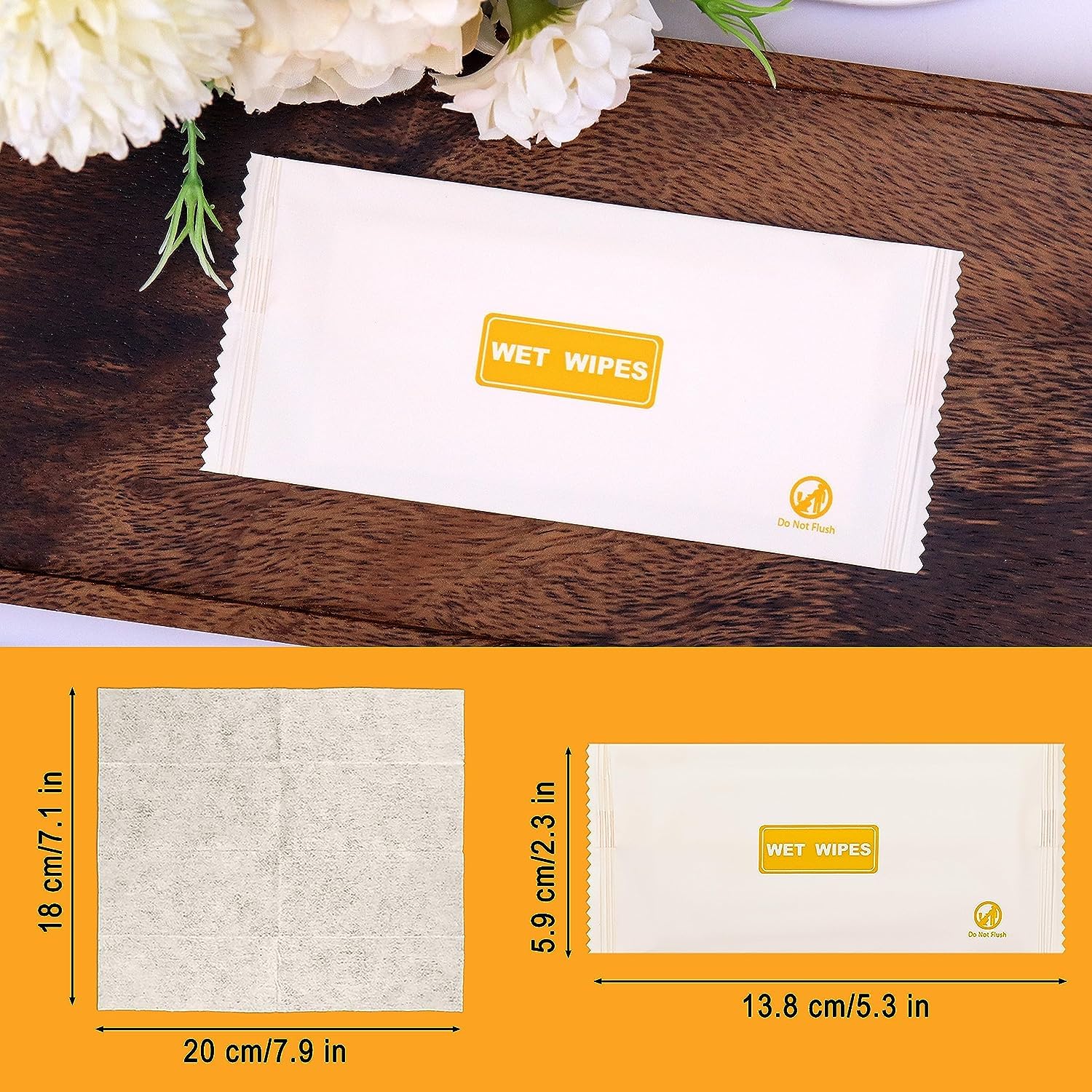 500 Pack Wet Wipes Individually Wrapped, Individual Hand Wipes, Lemon Individual Hand Wipes, Clean Hands Quickly, Wet Wipes Bulk for Homeless, Suitable for Wedding, BBQ,Travel,Restaurant