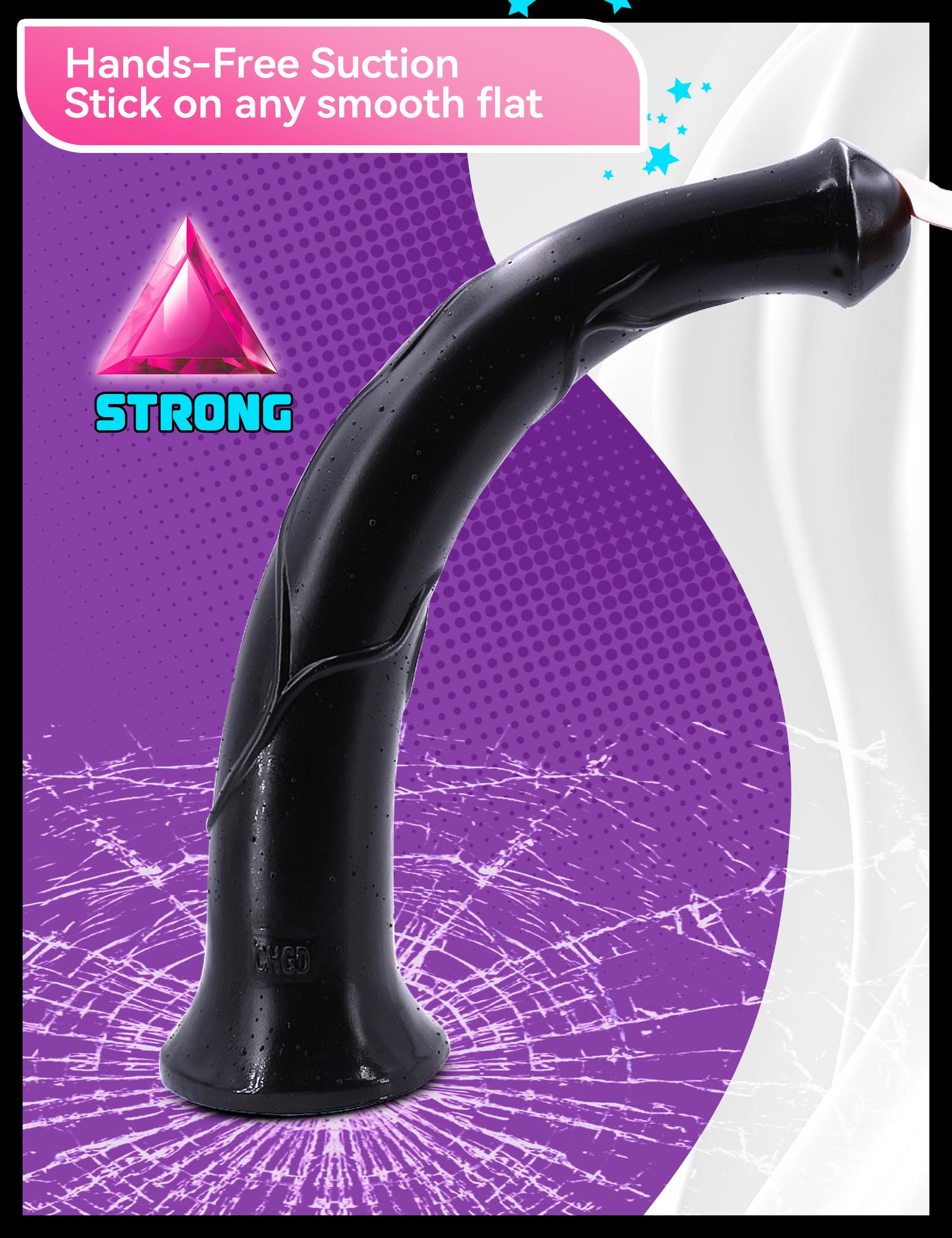 Super Long Horse Dildo 17inch Huge Big Cock Thick Animal Dildo Giant Anal Plug Adult Sex Toys for Men and Couples (Black): Black