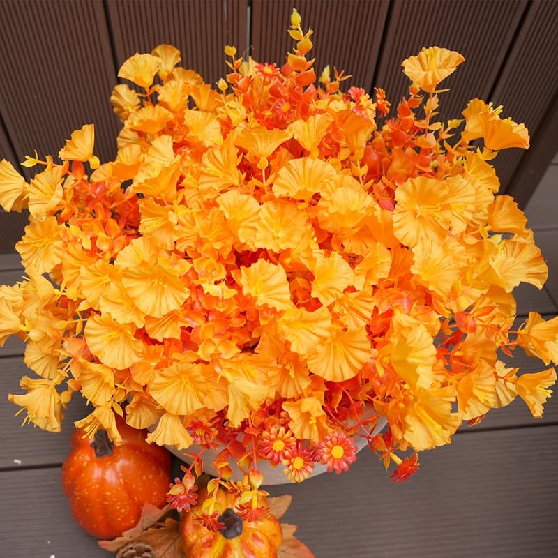 trytuny Artificial Flowers – Fourteen-piece faux flower bundle