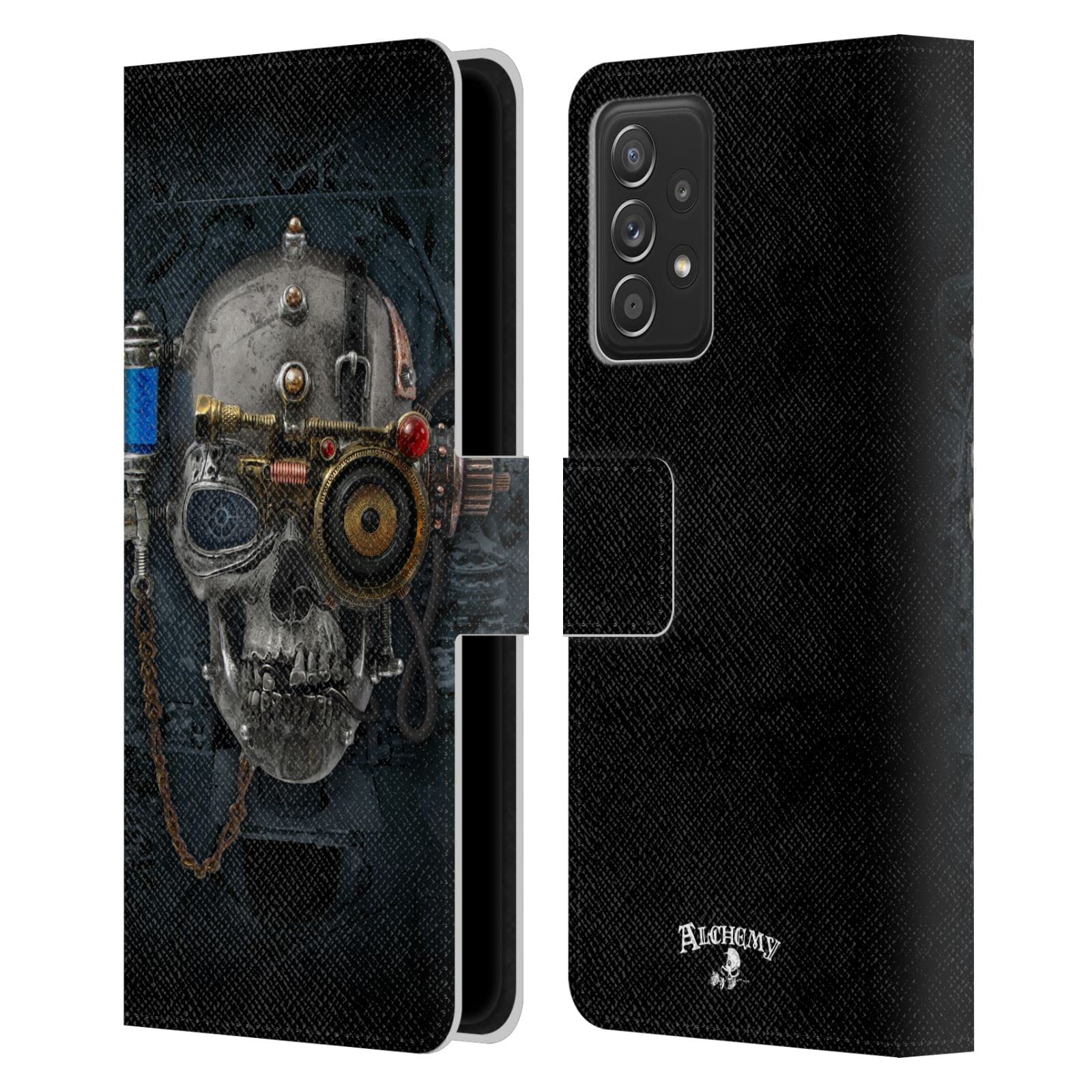 Carcasa de cuero Alchemy Gothic Necronauta para Galaxy A52 y A52s 5G 7