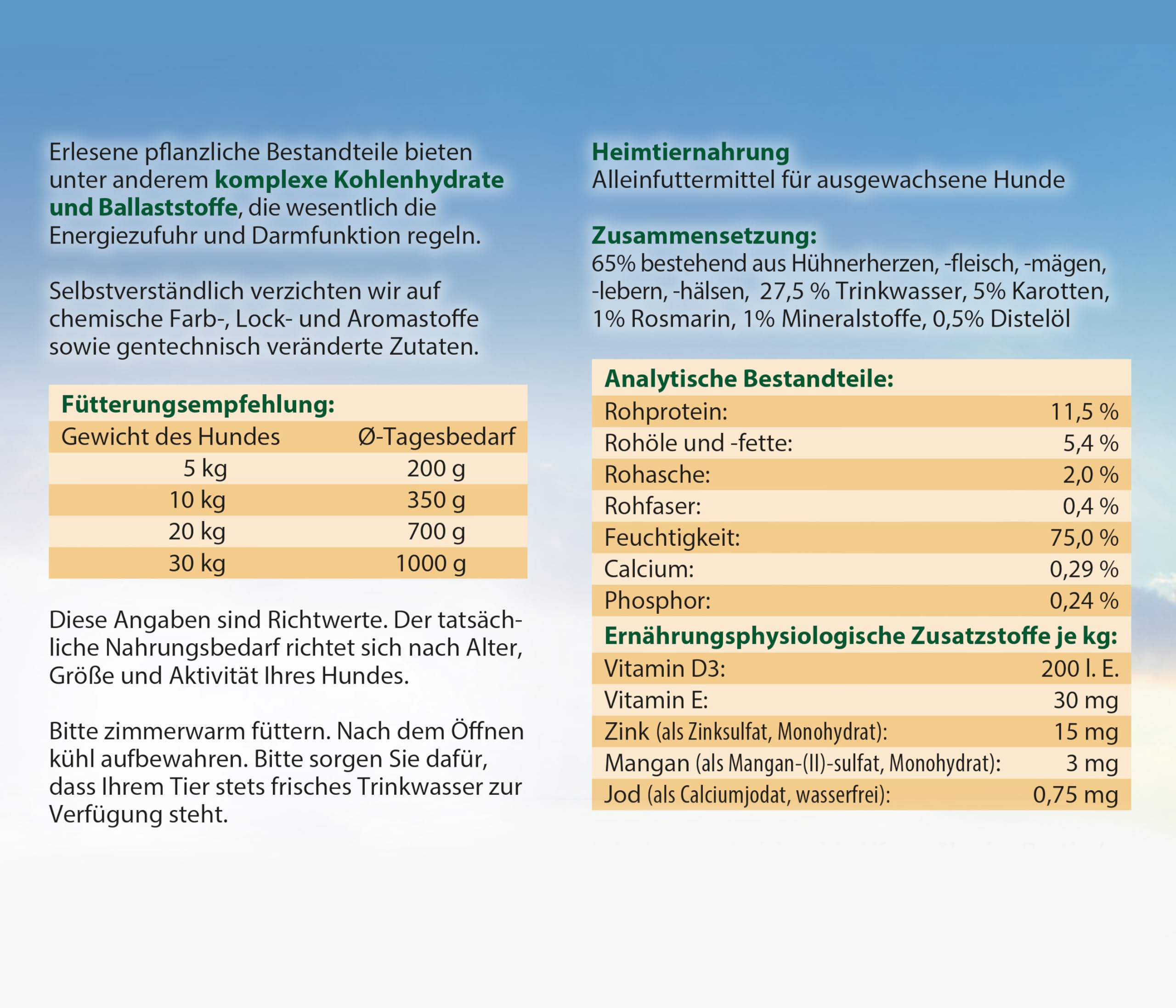 Dehner Best Nature Hundefutter Light, Nassfutter fettreduziert, für übergewichtige Hunde, Huhn / Karotte, 6 x 800 g Dose (4.8 kg)