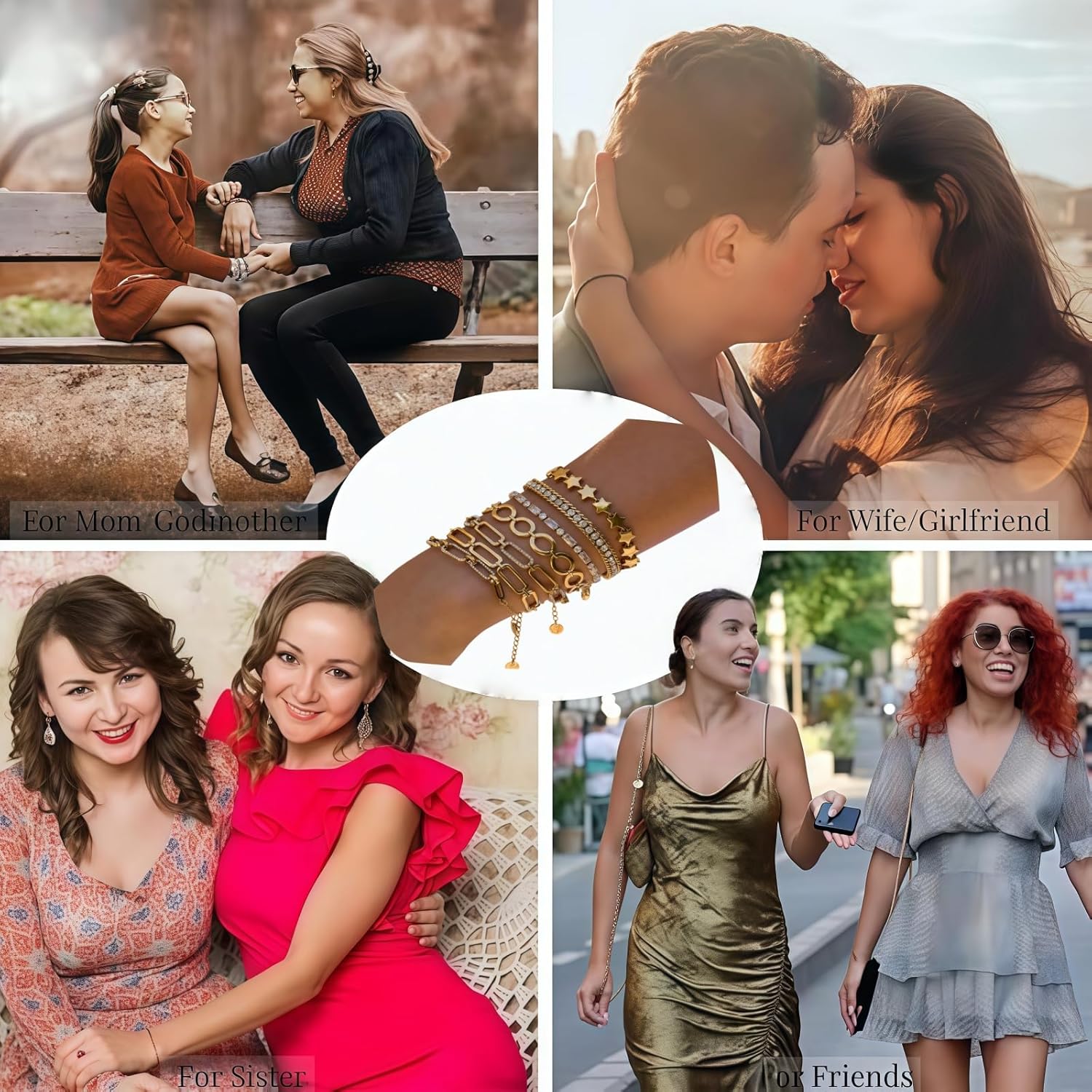 18K Gold Plated Tennis Bracelet for Women, Adjustable Waterproof Zircon Stone Bracelets, Stackable Dainty Jewelry Gift for Mom,Wife,Sister,Friends - Image 7