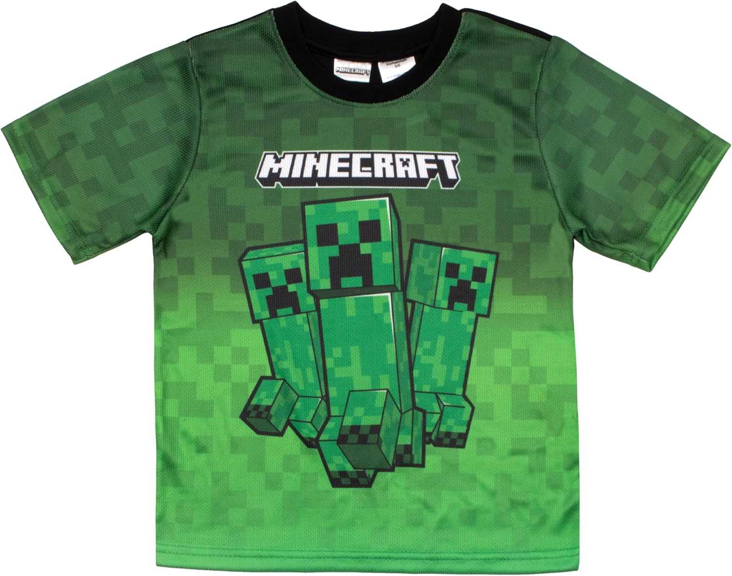 Minecraft Creeper Boys Short Sleeve T-Shirt & Shorts, 2-Piece Gamer Outfit Set for Kids and Toddlers - Image 3