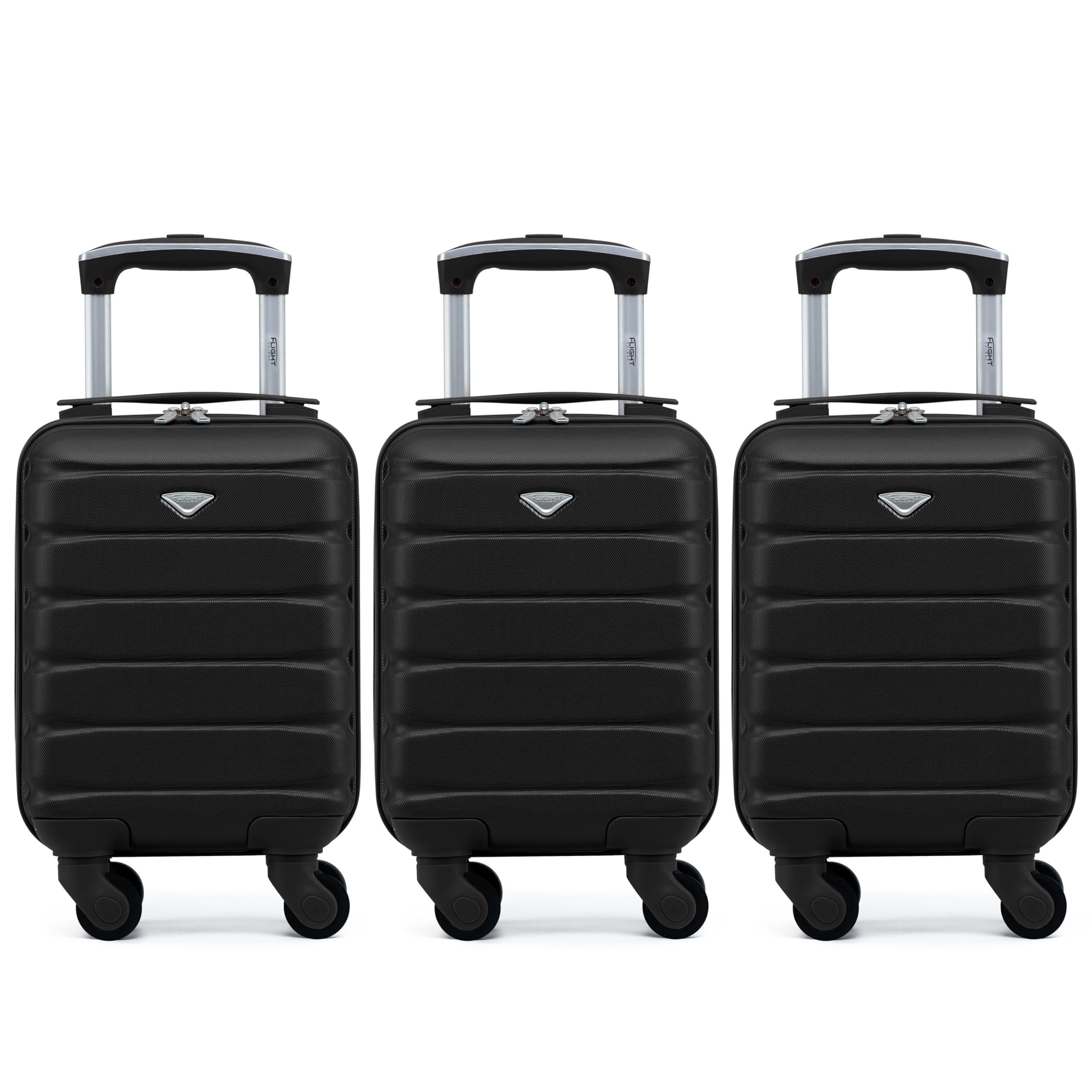 Flight Knight Set di 3 Valigia Rigida Leggera Per Bambini Con 4 Ruote Approvata Senza Ulteriori Costi Per Easyjet, Ryanair E Molte Altre - Bagaglio a Mano Cabina Per Bambini Bagaglio a Mano 40x20x25