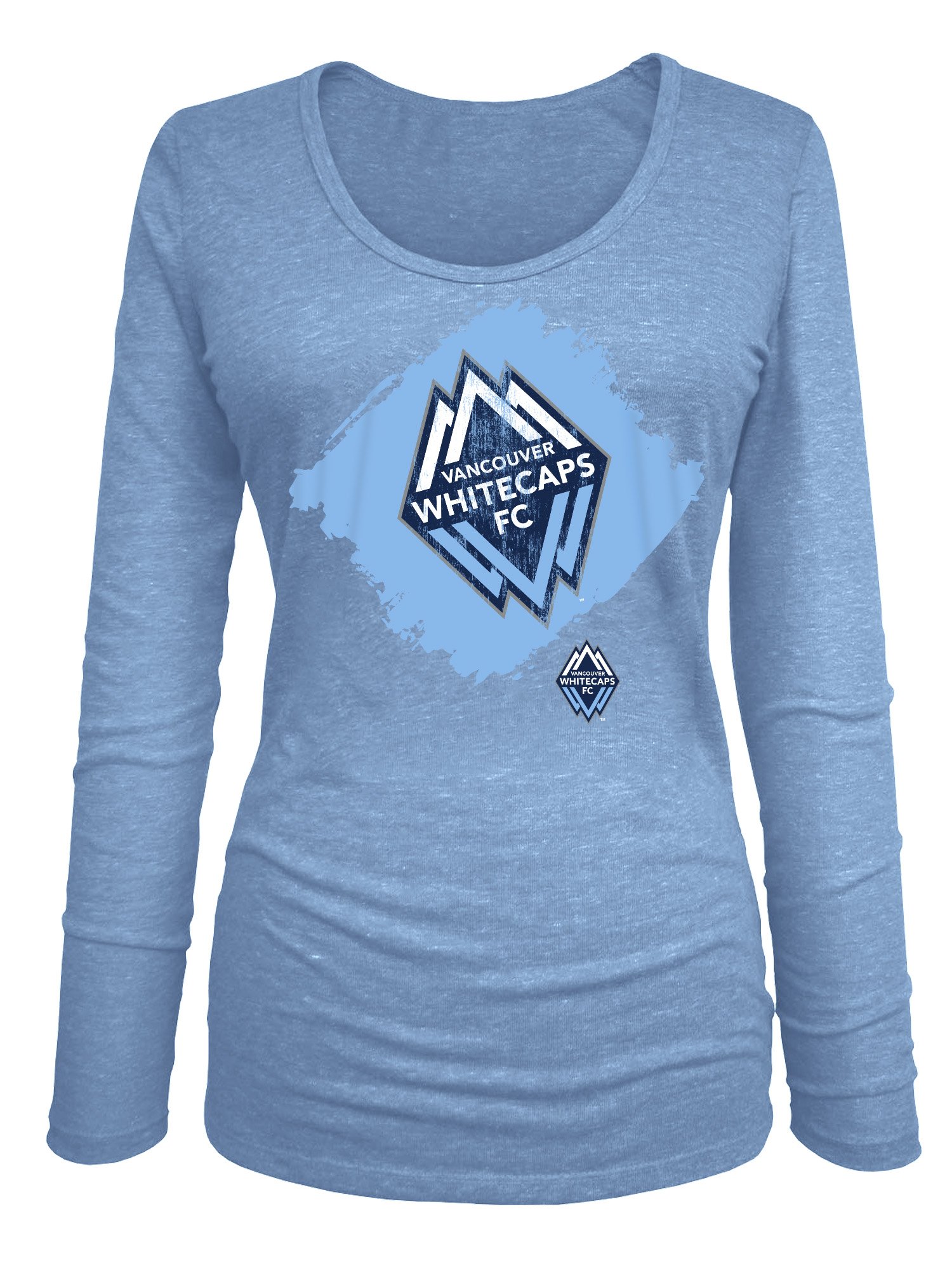 5th & OceanWomen's Vancouver Whitecaps Tri-Blend Long Sleeve U-Neck Tee