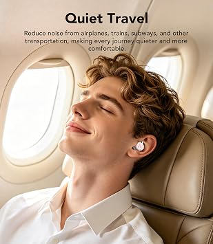 MINISO MS217 Sleep Earbuds, Mini in-Ear Design for Side Sleepers, Real-Time AI Translation, 165 Languages & 9Translation Mode, Clear Calls and Music, Bluetooth 6.0, Ideal for Sleep/Work.Pink