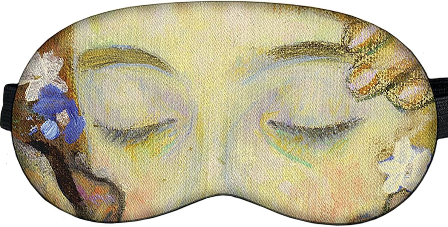 The kiss Sleep Mask Women Masterpieces for Drawing Presents Funny - 100% Soft Cotton - Comfortable Eye Sleeping Mask Night Cover Blindfold for Travel Airplane (The kiss, Plastic Pack)