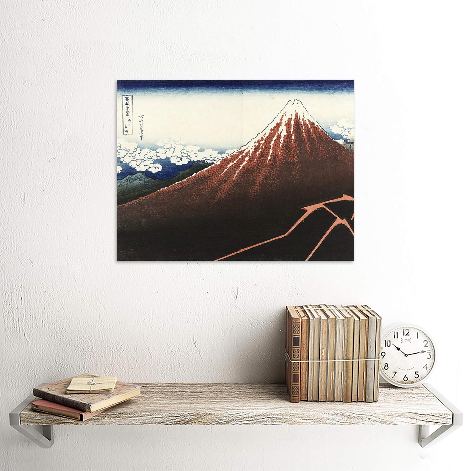 Hokusai 36 Views Fuji Rainstorm Beneath Summit Japan Unframed Wall Art Print Poster Home Decor Premium