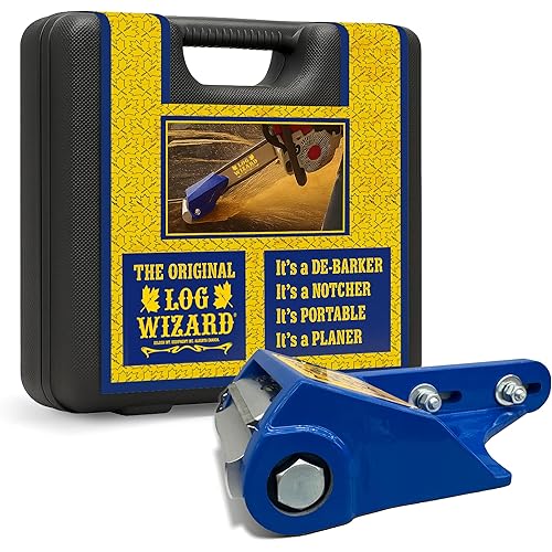 Log Wizard Chainsaw Debarker Tree Bark RemovaL Tool | Universal Debarking Tool for Logs with Case