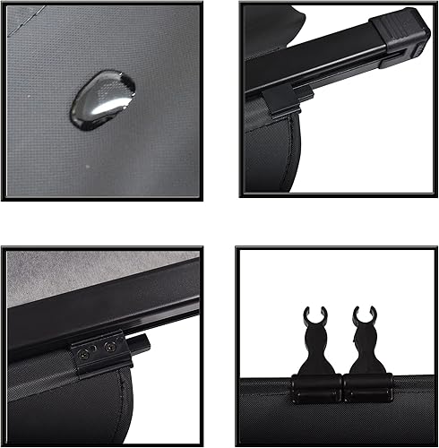 Miniatura 6 de munirater Cubierta retráctil negra para equipaje, cubierta de carga Tonneau para maletero, repuesto para Toyota Rav4 SUV 2013-2018