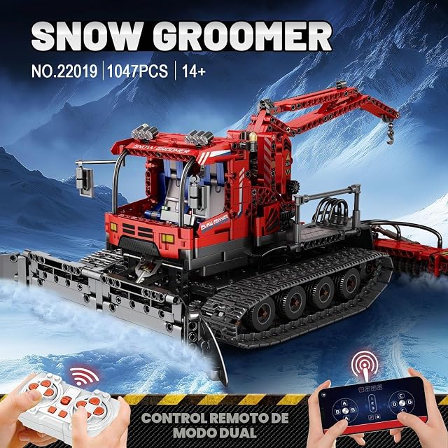 Foto 2 de 7 de Reobrix Juego de bloques de construcción Snow Groomer 22019,juguete quitanieves con control remoto RC,juguete…