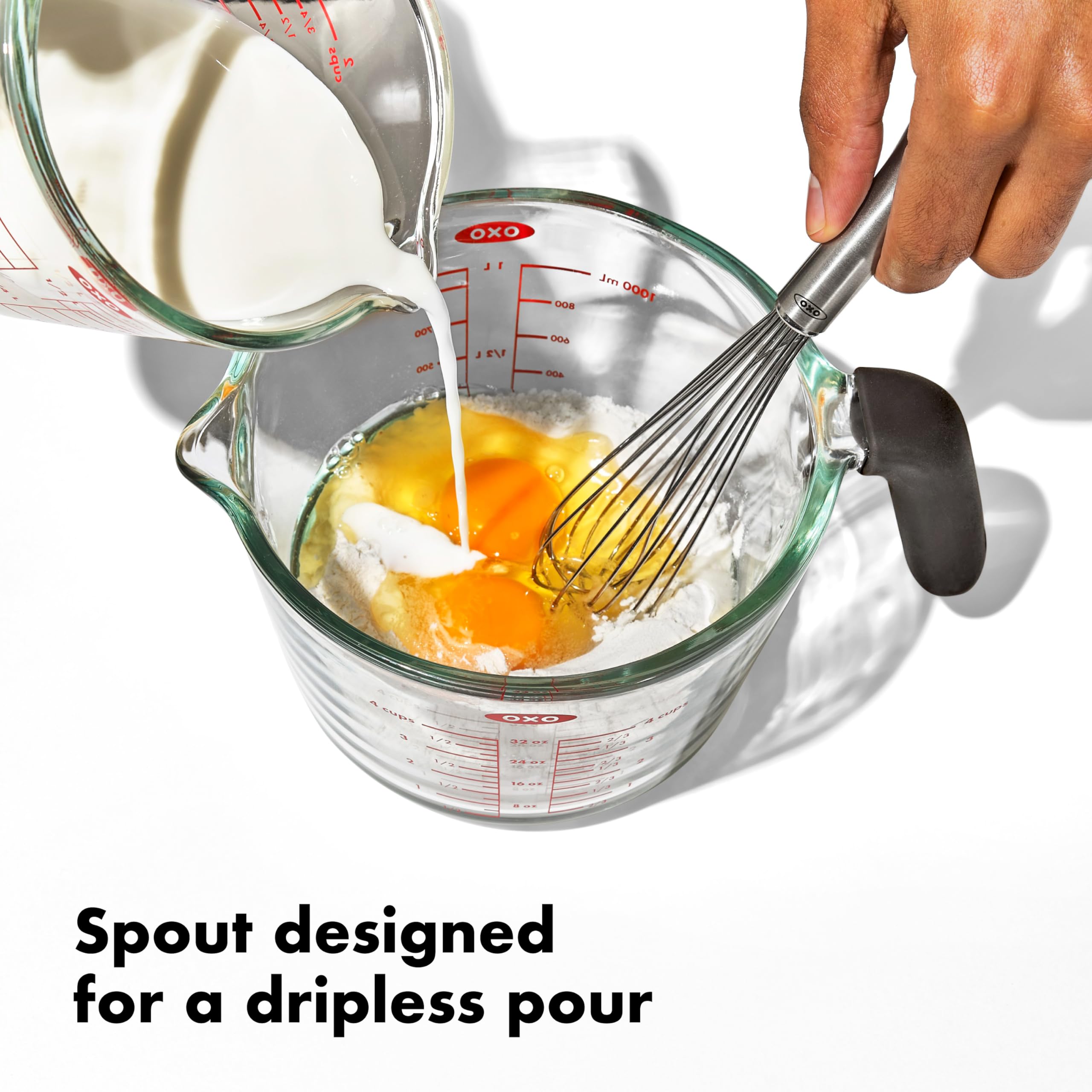 OXO Good Grips - Misurino in vetro, 4 tazze