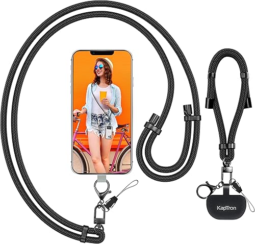 Vista 15 de Cordón universal para teléfono con correa para la muñeca, cordón ajustable para teléfono celular, correa para el cuello y correa para la muñeca