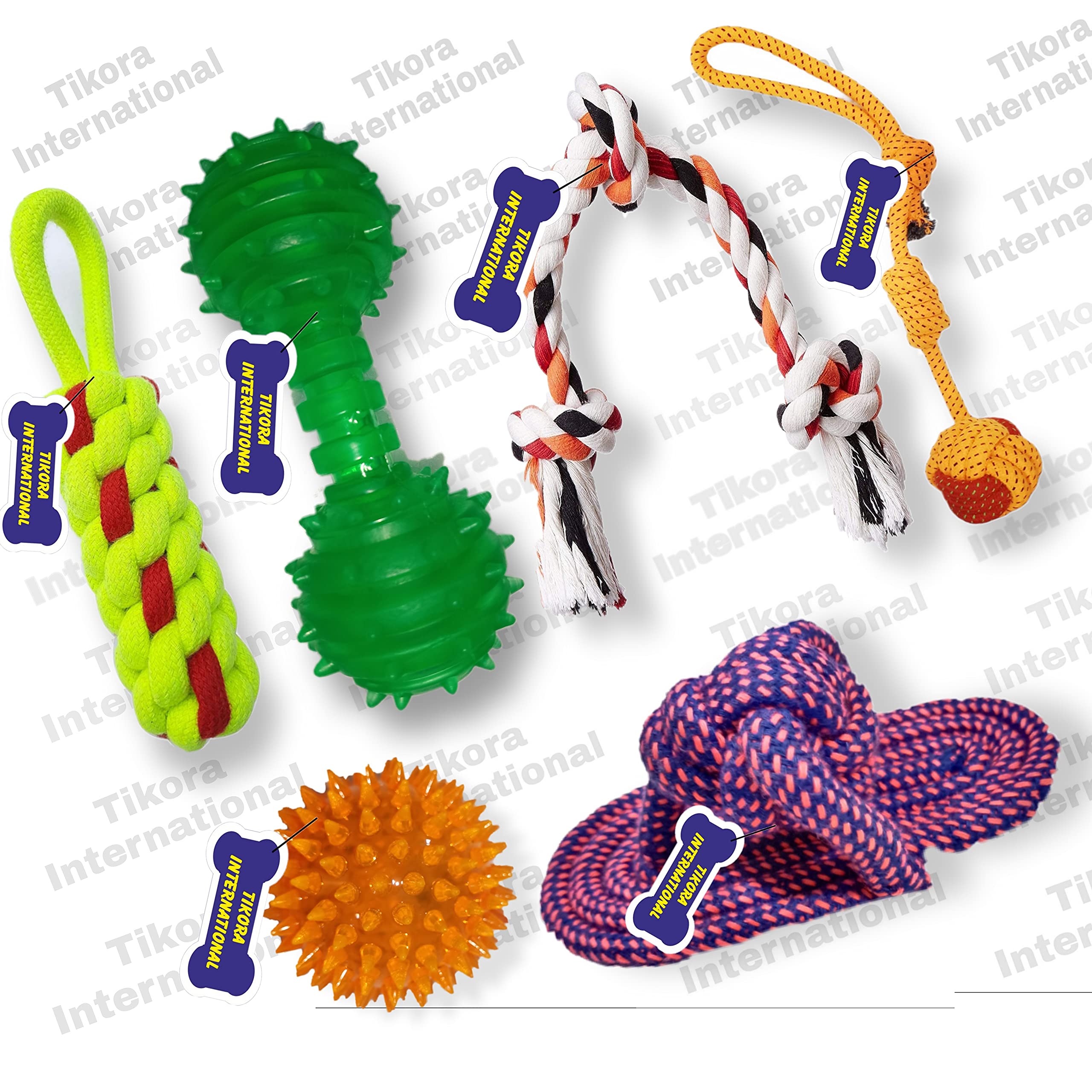 Tikora International Dog Toy | Chew Rope Toy for Dog Puppy | Combo of 6 (Color May Vary) (B09B68P91N) Amazon Price History, Amazon Price Tracker