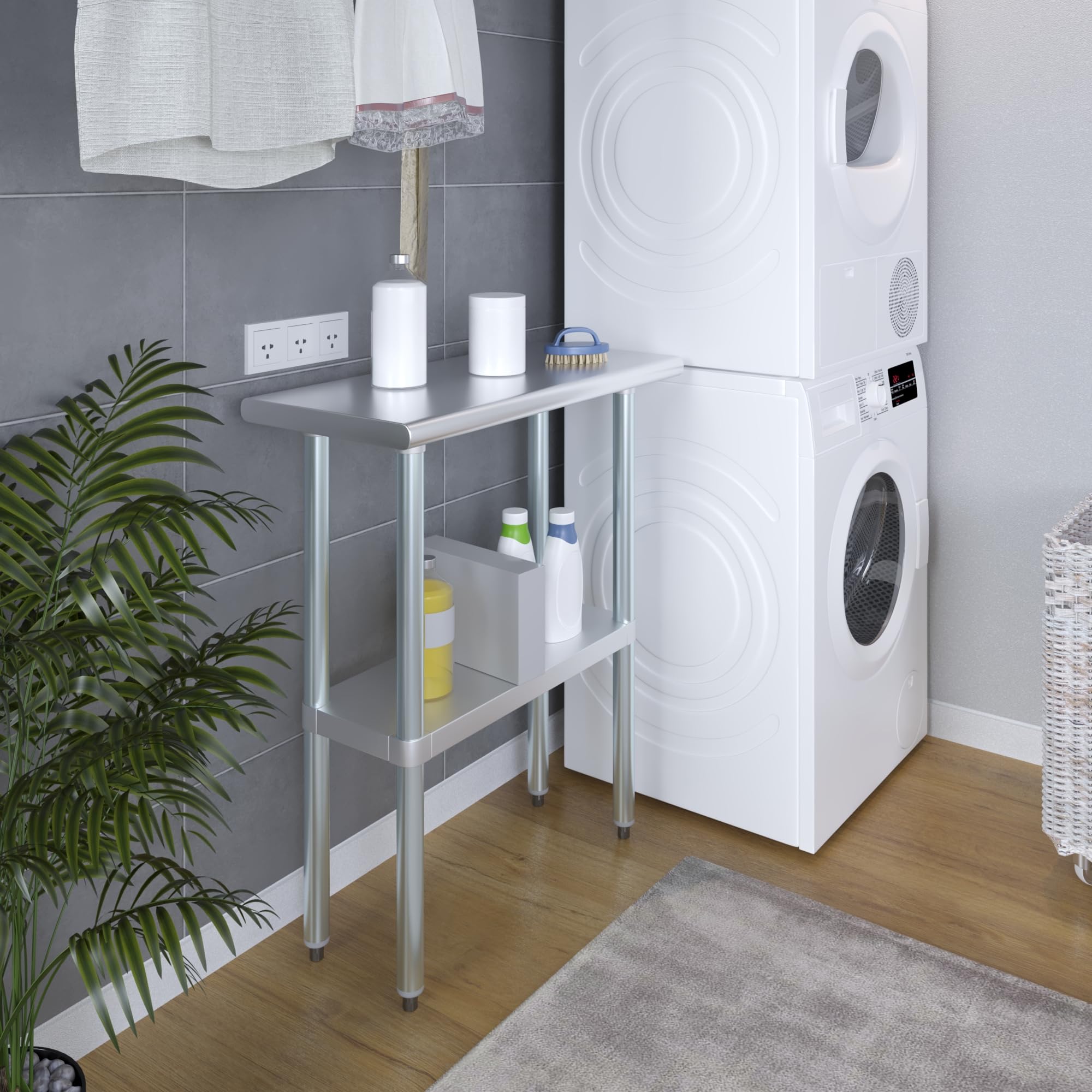 30 X 48 Stainless Steel Work Table With Overshelf | Ubuy