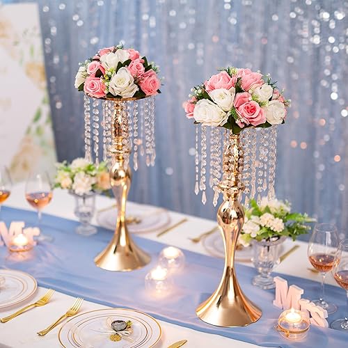 Miniatura 4 de Centros de mesa de flores para mesas de boda decoraciones de mesa de boda, bolas de flores rosas y blancas, centros de mesa para compromiso,