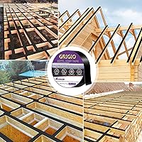 Vista 7 de Grigio Cinta de viguetas de cubierta de 2 pulgadas x 50 pies, cinta de vigueta para cubierta impermeable anticorrosiva butilo cinta intermitente