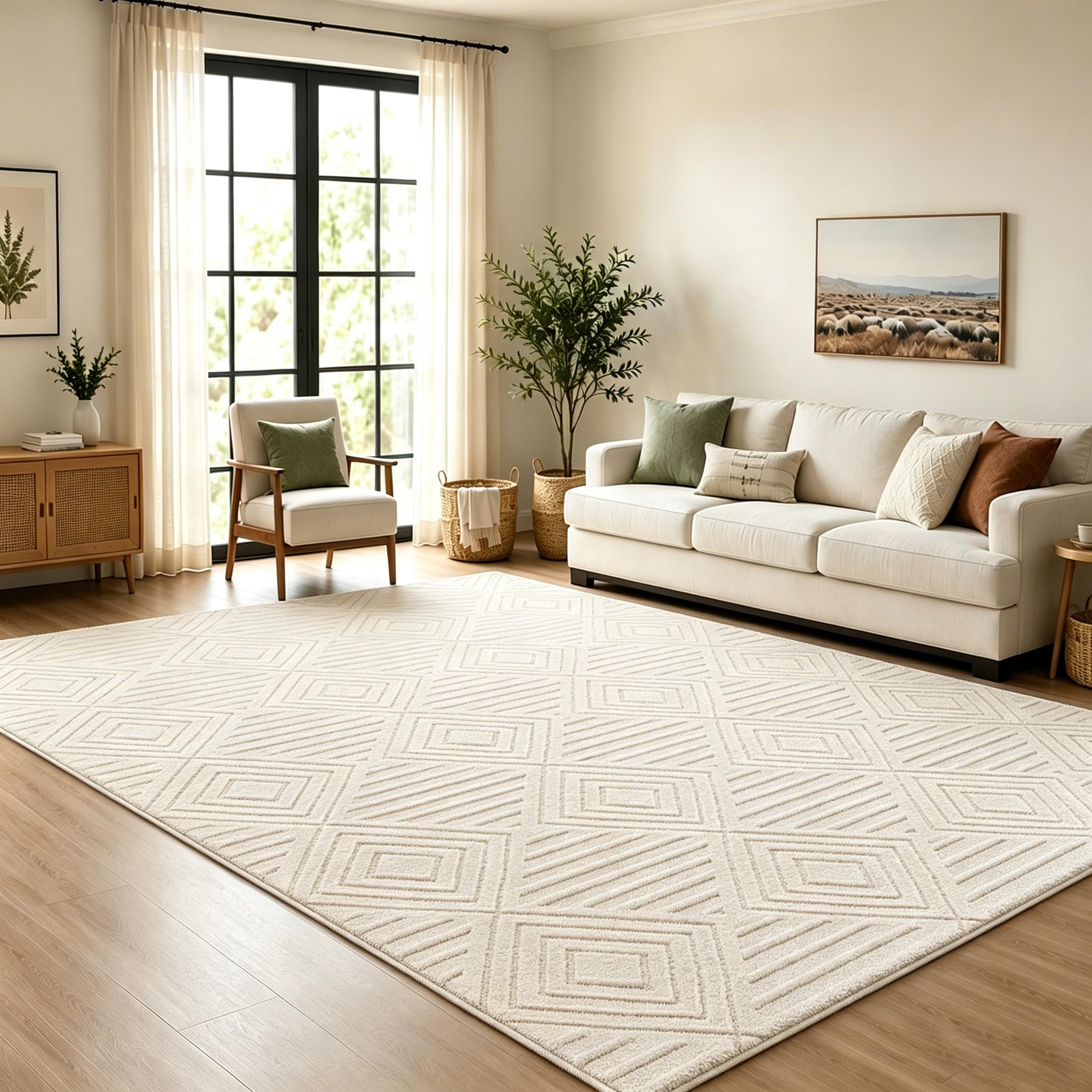 Capslpad Teppich Wohnzimmer Jute Aussehen KüchenTeppich