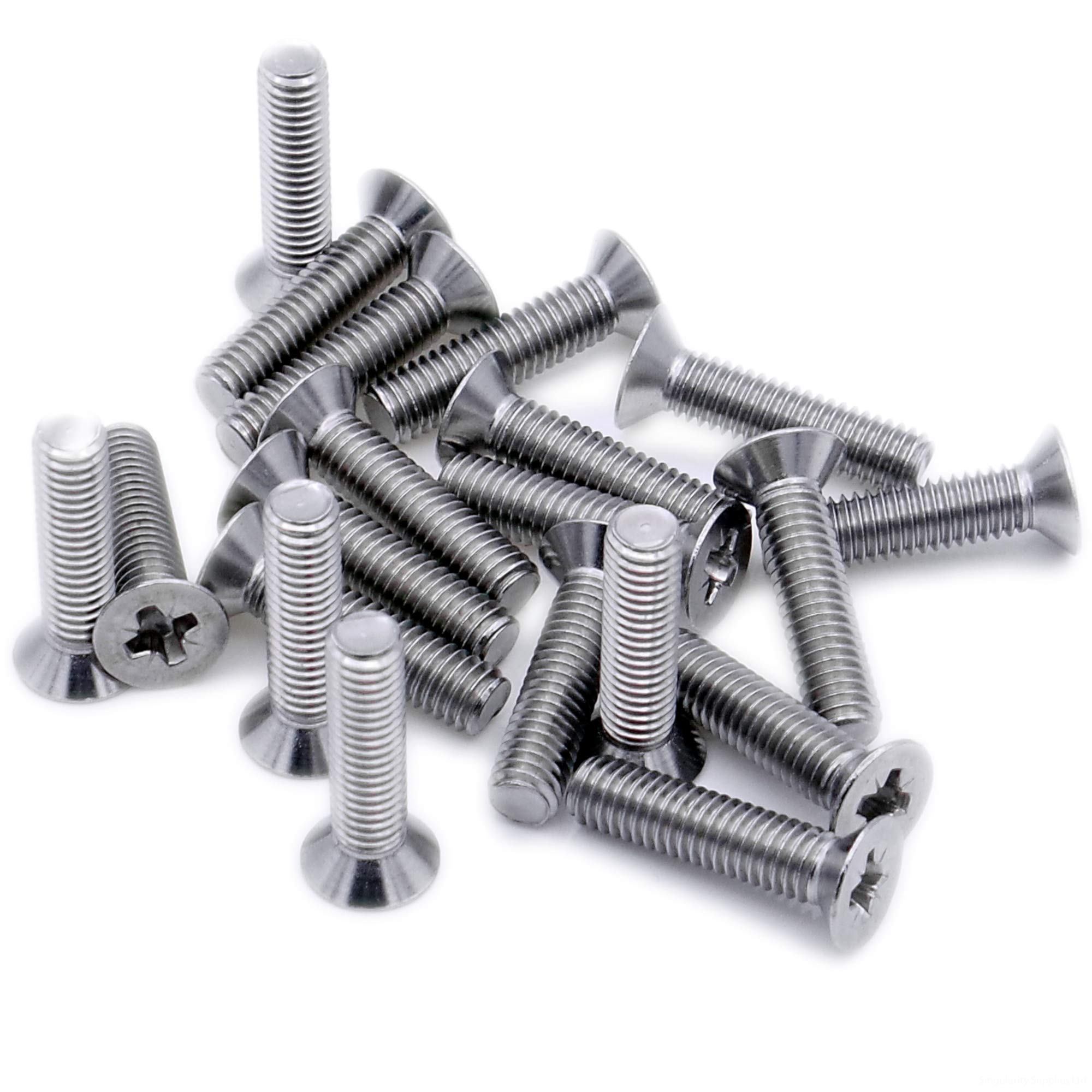 Singularity Supplies M5 (5Mm X 45Mm) Pozi Countersunk Machine Screw (Bolt) - Stainless Steel (A2) (Pack Of 20)