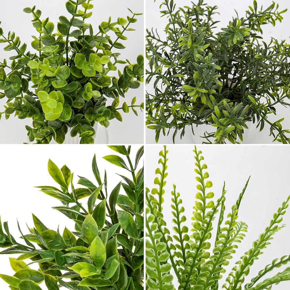 Pianta Finta Felce Di Boston In Vaso Di Ceramica - 32 Cm, Decorativa Per Casa, Ufficio, Bagno O Camera Da Letto, Zero Manutenzione