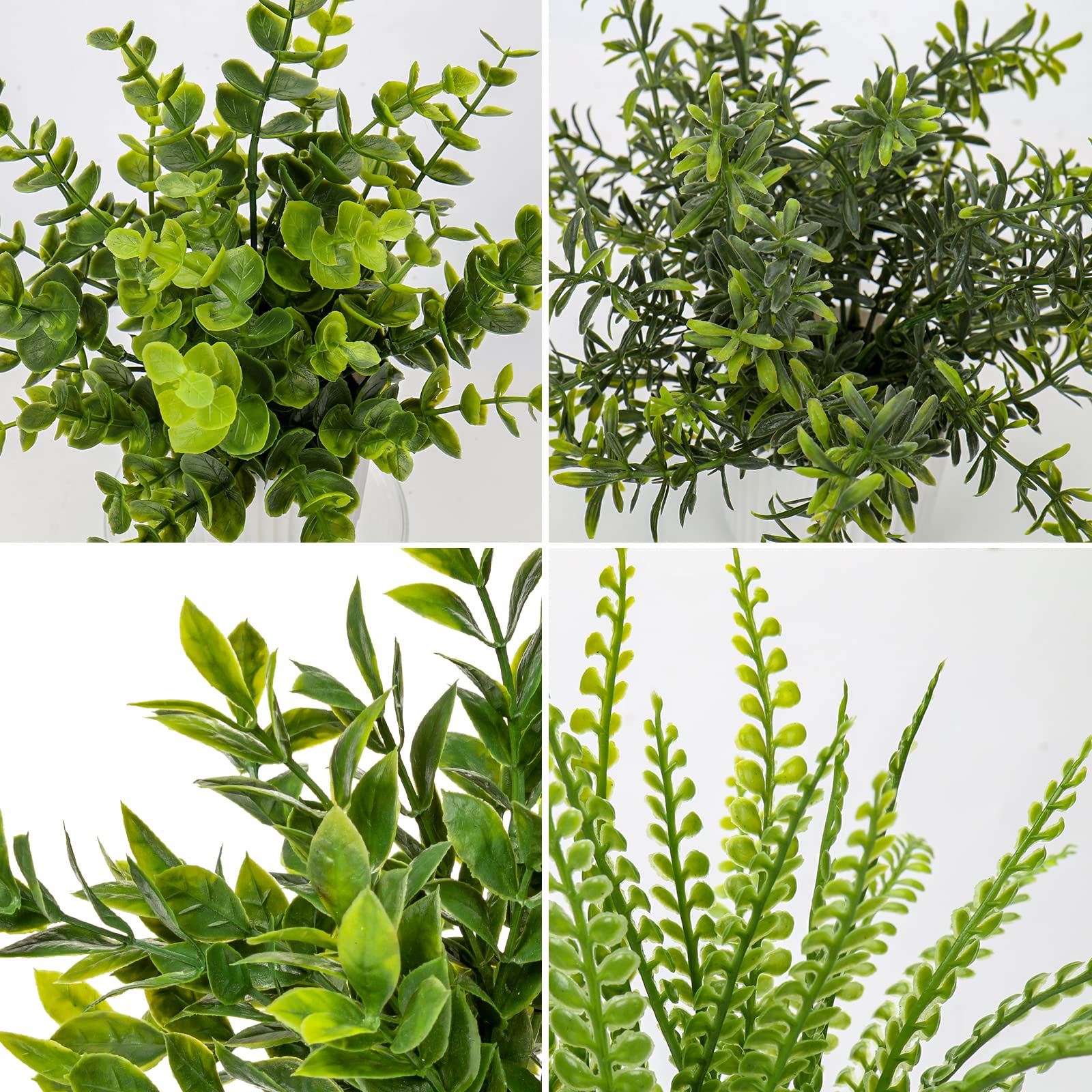 PIANTE IN VASO Artificiali Seta Piante Foglie Di Eucalipto Finte EUR 15