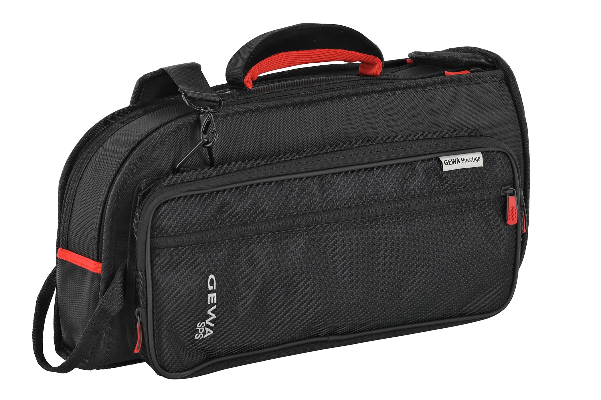 GEWA Prestige SPS Gig Bag Flugelhorn - Cordura 1680 Denier - 20 mm padding with fibreglass insert - Plywood insert for bell - Accessory pocket - Backpack/shoulder strap - Black