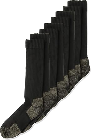 Carolina Ultimate Mens Steel Toe Boot Cushion Over the Calf Socks 4 Pair Pack