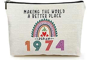 50th Birthday Gifts for Women: 1974 Makeup Pouch