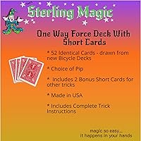 Vista 3 de Ted's Sterling Magic Kit de truco de bicicleta unidireccional con 52 tarjetas idénticas, corazones de espalda roja (Queen)