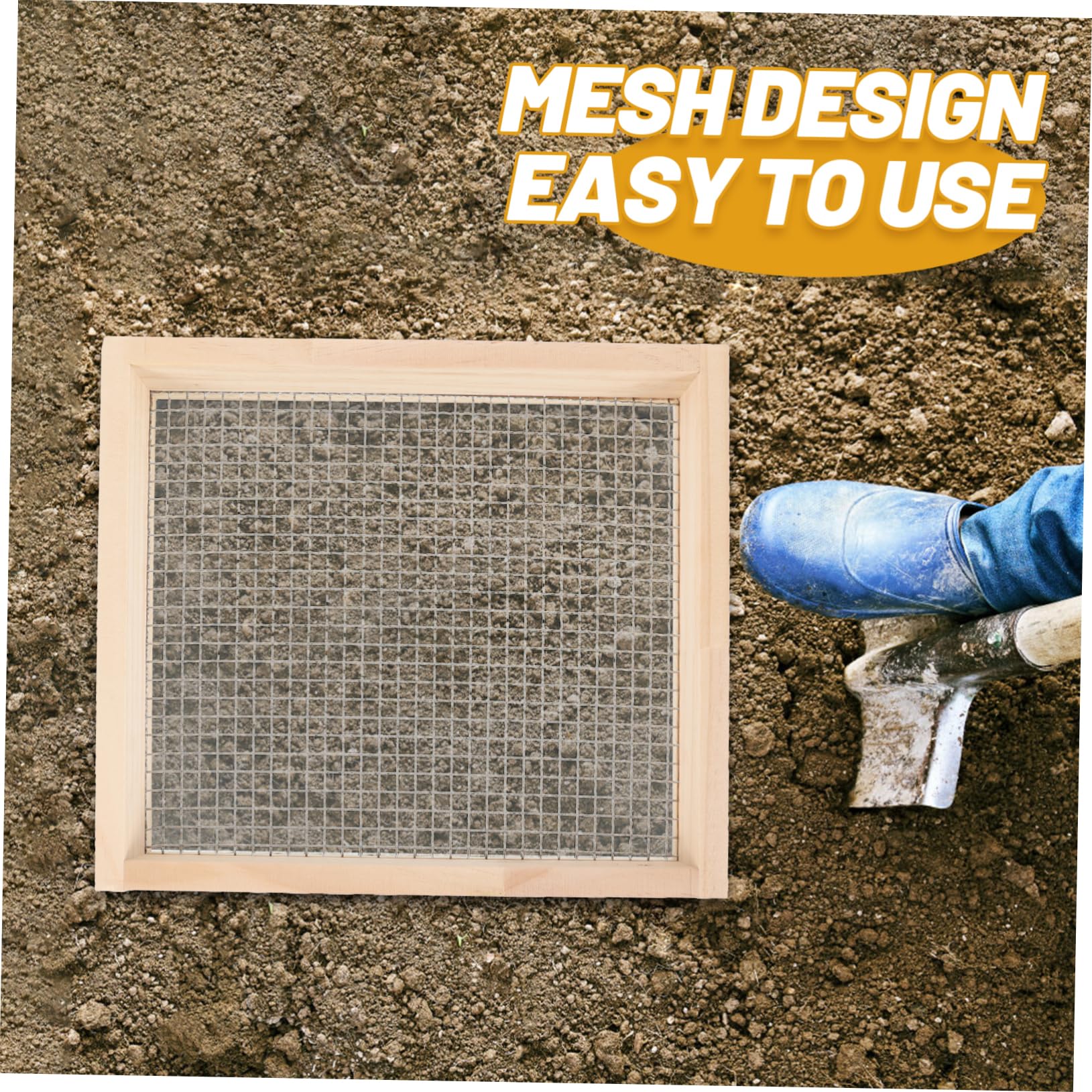 Toyvian Sieve pour Jardin Écran de Filtration Pratique pour Sol Graviers Outil de Jardinage Durable Multifonctionnel