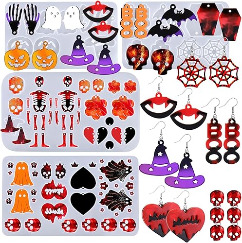 Moldes de resina para joyas, moldes de silicona BABORUI para resina epoxi, moldes de fundición de bricolaje para colgantes, aretes, collares,