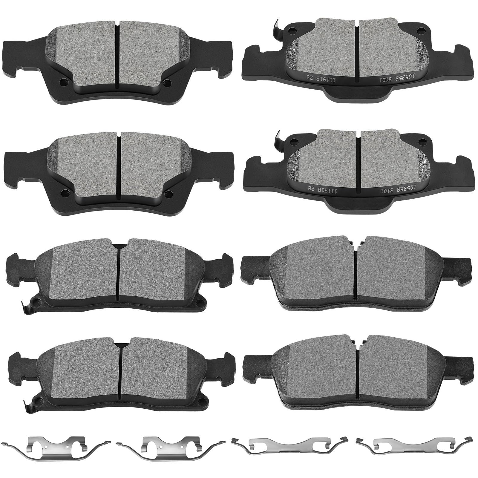 SCITOO D1455 D1498 Front Rear Brake Pads Sets Fit For Dodge For Durango 2011-2018,For Jeep Grand Cherokee 2011-2019