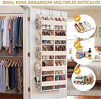 Vista 5 de Ofiray-home Organizador de 5 niveles, almacenamiento extra grande detrás de la puerta de 10 compartimentos, capacidad de peso de 80 libras sobre