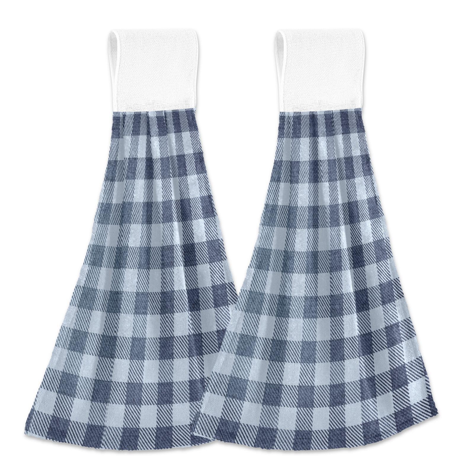 ZRWLUCKY Asciugamani da bagno Cowboy Western Buffalo Blue Scotland, confezione da 2 asciugamani da cucina morbidi assorbenti con passante per forno, fornello, lavello bar