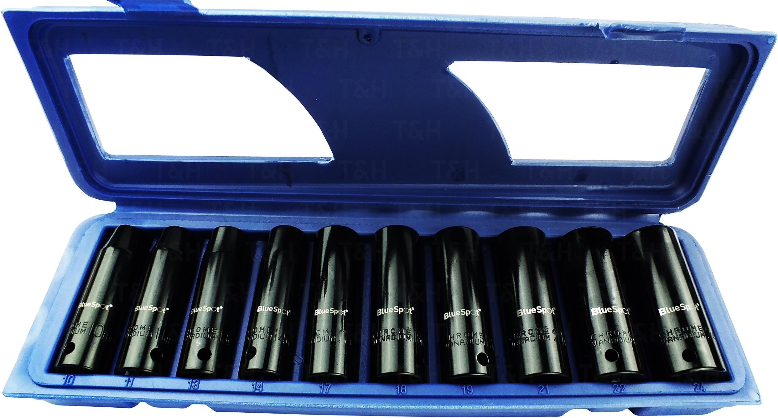 DEEP IMPACT Socket Set 1/2" Drive Long Reach Thin Wall Impact Sockets 10-24mm