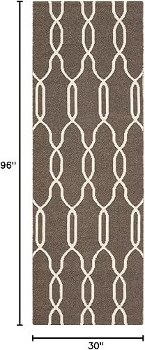 Miniatura 10 de Mark&amp;Day - Alfombras de área de 2 x 8 pies, alfombra de transición marrón oscuro, alfombra marrón y blanca para sala de estar, dormitorio o cocina
