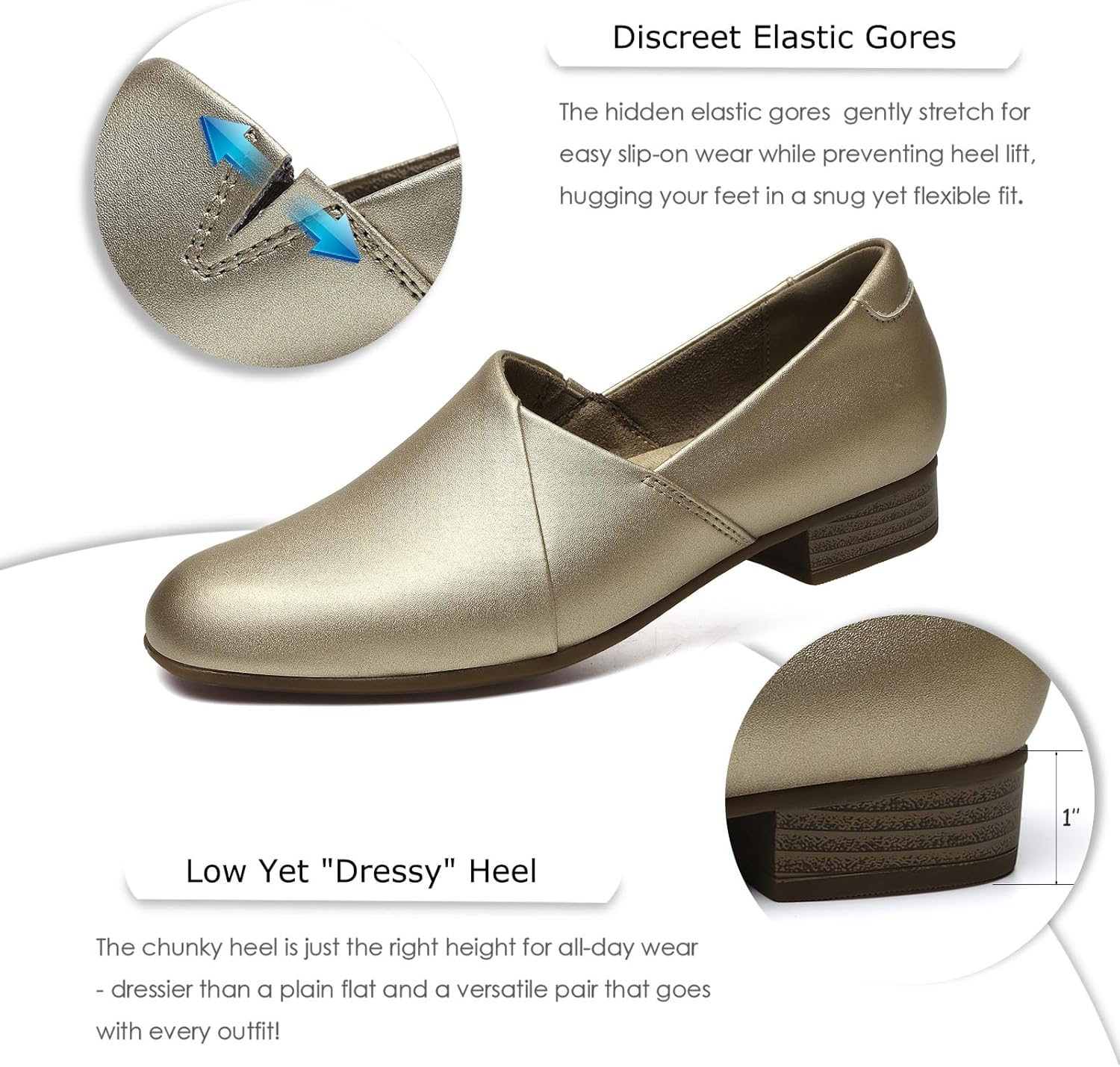 Women's Classic Comfort Dress Shoes Casual Leather Loafers Flats Cute Versatile Slip-Ons Everyday Work Shoes - Image 7