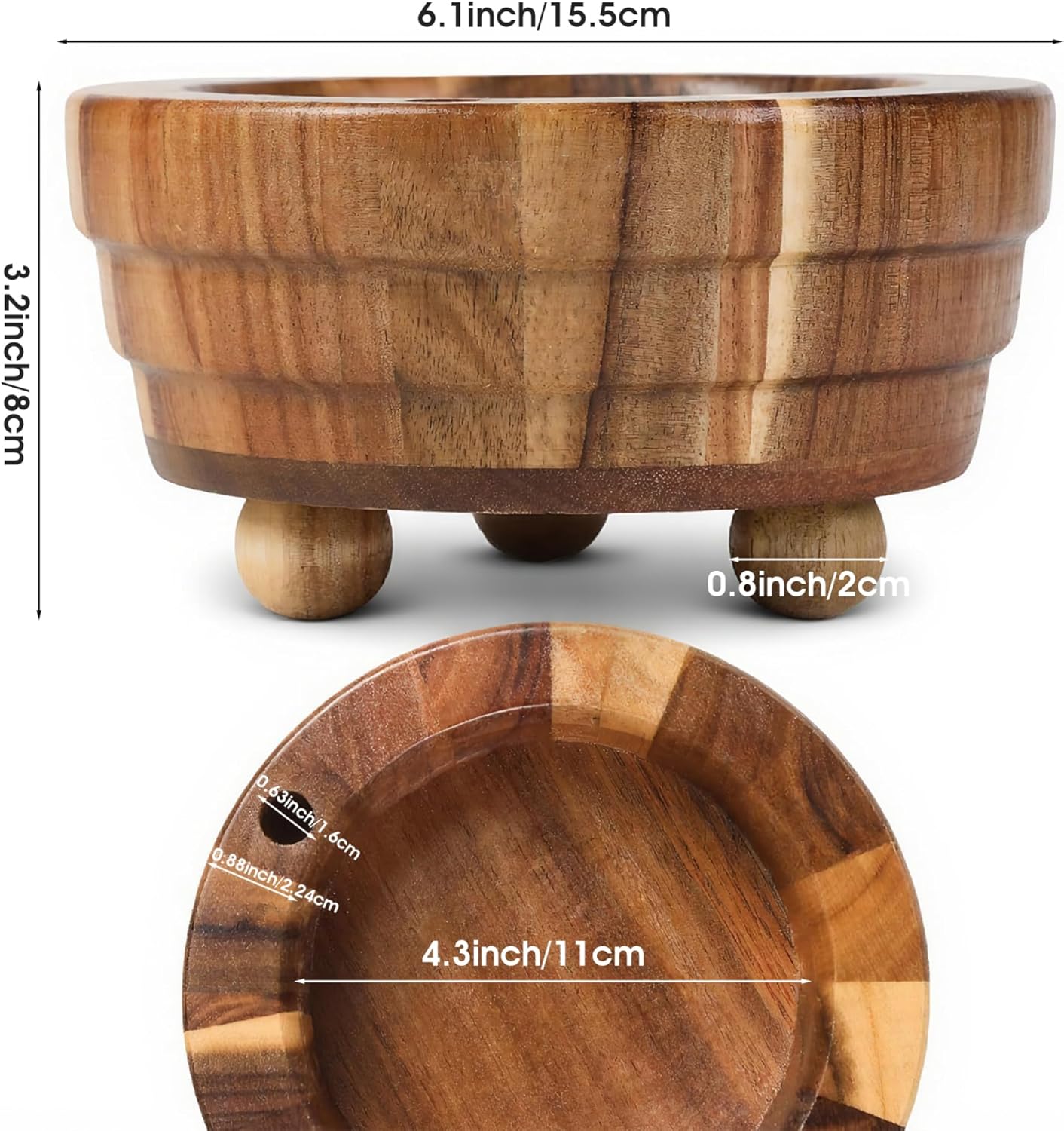 Cup Holder with Marker Slot|Cup Holder with Marker Slot, Wooden Solo Storage Box with Rustic Hosting Essentials for Party Bar Kitchen Bathroom