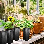 Iceyyyy Tall Tree Pots,Plastic Deep Nursery Treepots,Tall Seedling Flower Plant Container Pots for Indoor Outdoor Garden Plants (40pcs)