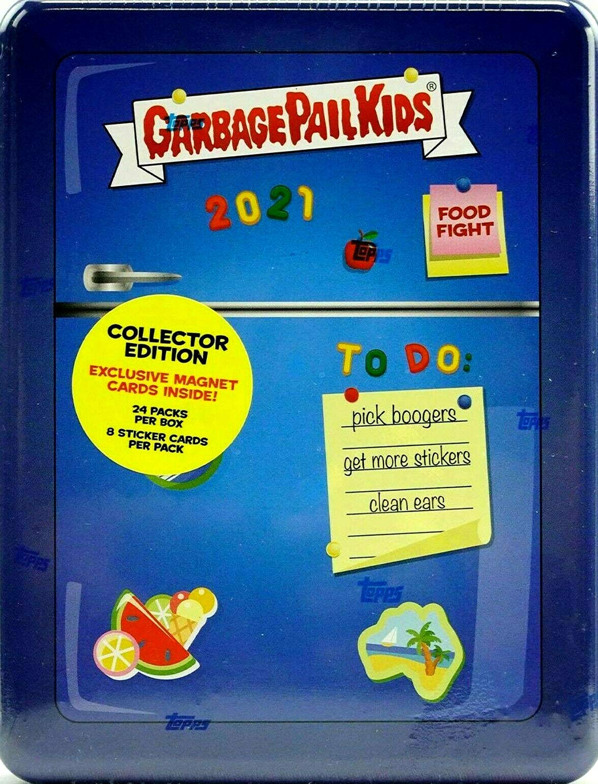 gpk food fight rare cards Amazon.com: 2021 Topps Garbage Pail Kids Series 1 'Food Fight!' COLLECTOR'S  EDITION Tin (24 pks/bx) : Collectibles & Fine Art