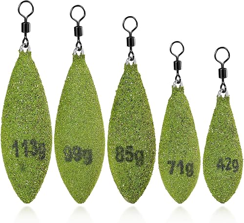 Sougayilang 5 Stück Karpfenangelfische - 42,5g/70,9g/85,0g/99,2g/113,4g Anti-Ver