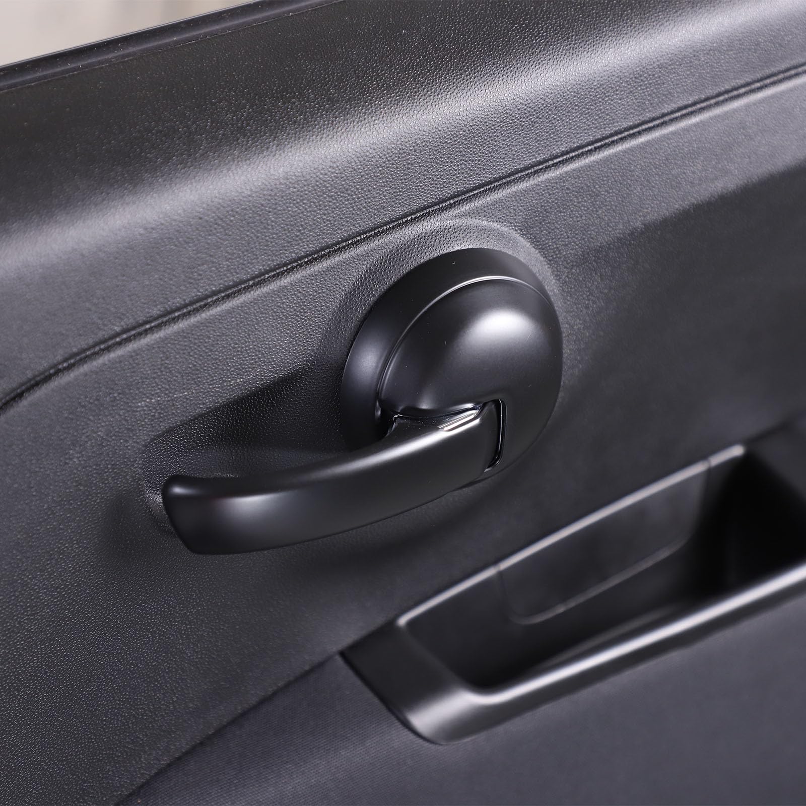 Adesivo per Copertura Maniglia Interna per Auto Compatibile con Fiat 500 Abarth 595 2010-2024 Accessori Interni (Nero Opaco)