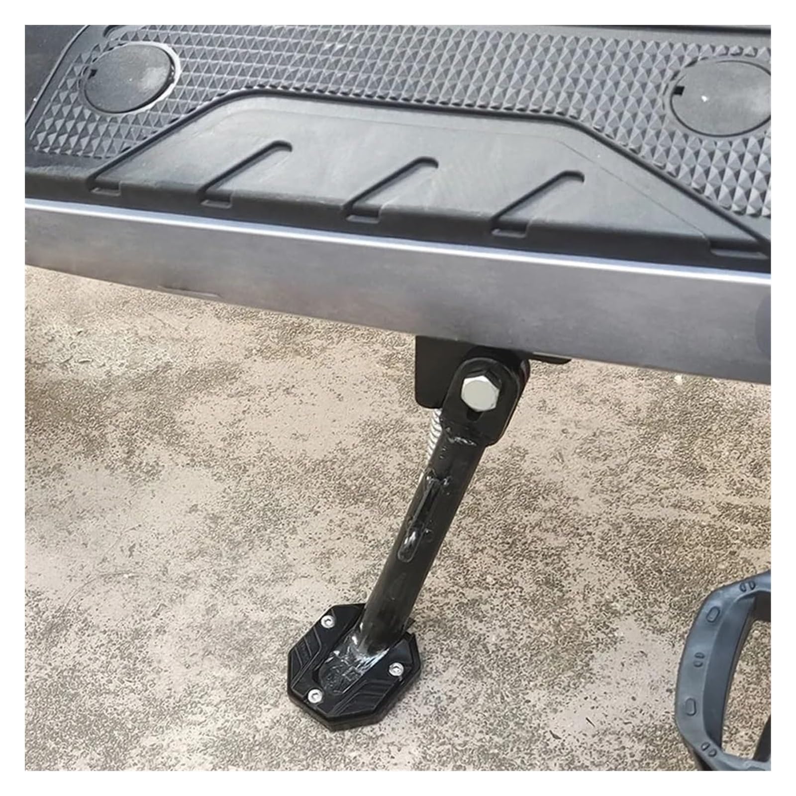 Motorrad Vergrößerungspad Universal Motorrad Bikes Kickstand Extender Fuß Seite Stehen Erweiterung Fuß Pad Unterstützung Platte Motorrad Zubehör Stützplatte(11)