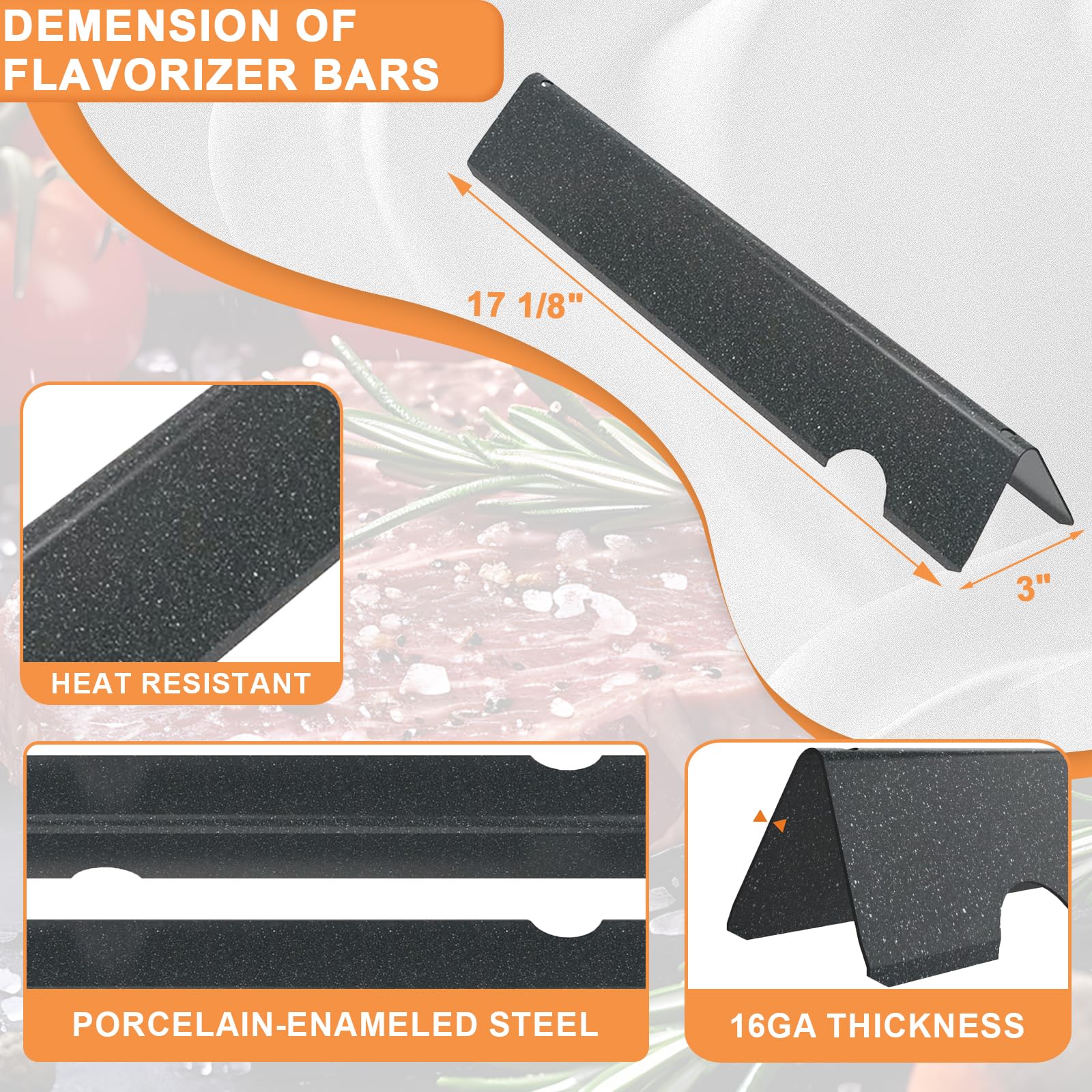 Flavorizer Lot de 3 barres de barbecue Weber Genesis II 66031, pour Weber Genesis II 200 et II LX 240 SER, Genesis II E-210, Genesis II LX E-240, Genesis II LX S-240, 60014001 65010001, Weber 66794