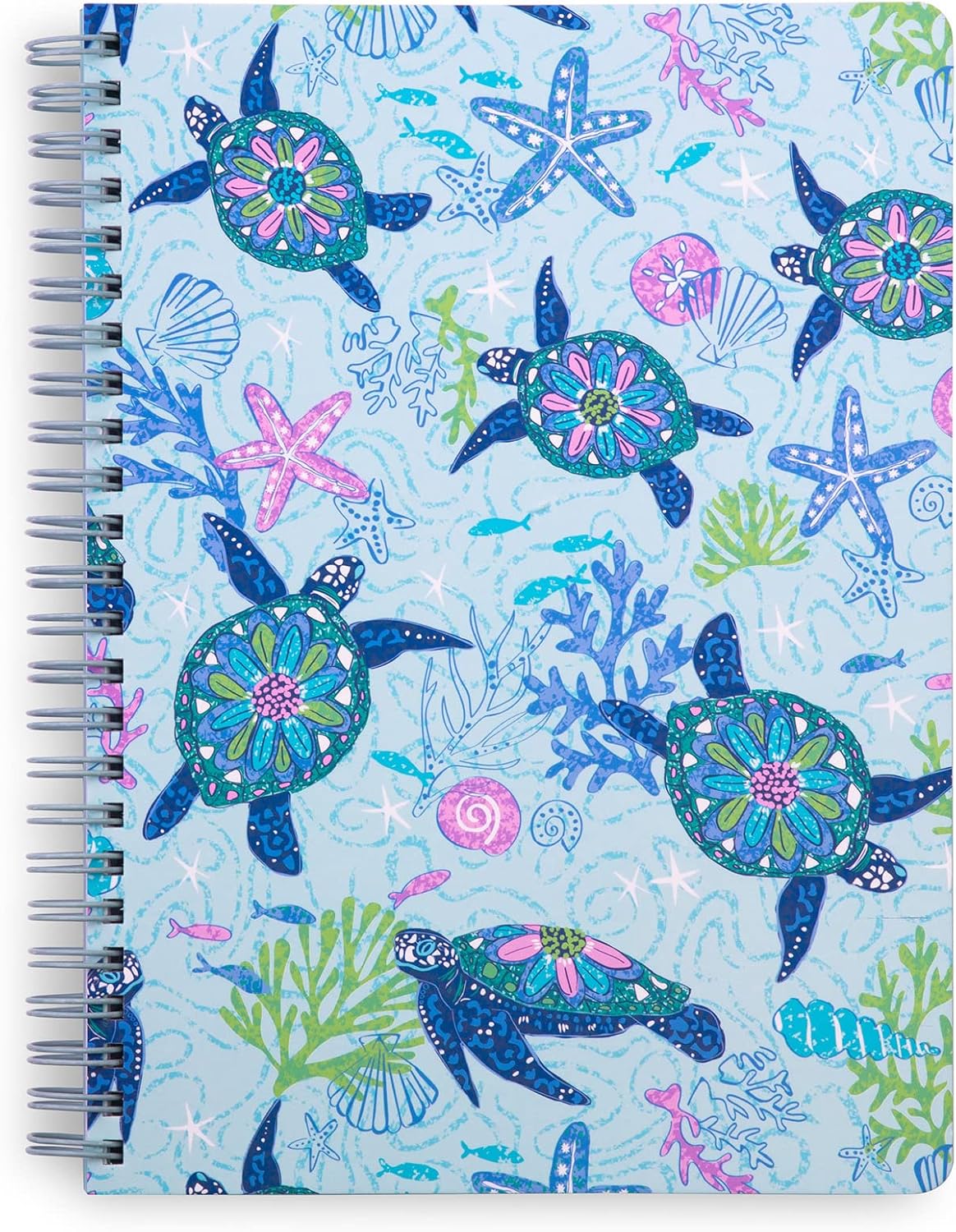 Vera Bradley Blue Mini Spiral Notebook, College Ruled Paper, 8.25″ x 6.25″ with Pocket and 160 Lined Pages, Turtle Dream Vera Bradley Blue Mini Spiral Notebook, College Ruled Paper, 8.25″ x 6.25″ with Pocket and 160 Lined Pages, Turtle Dream