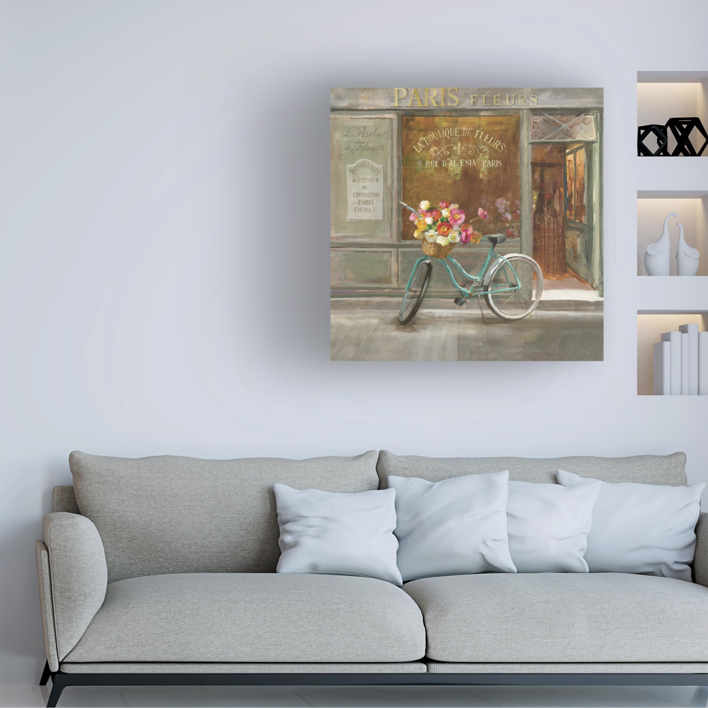 Amazon.com: Wrapped Canvas Wall Art - Danhui NAI 'French Flower